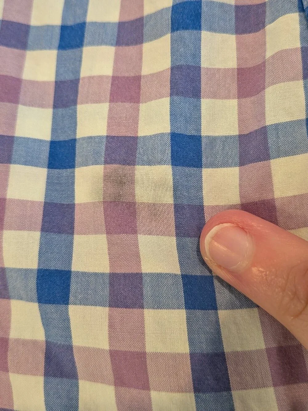Men's J. Crew purple / blue / white plaid gingham button down Large Tall